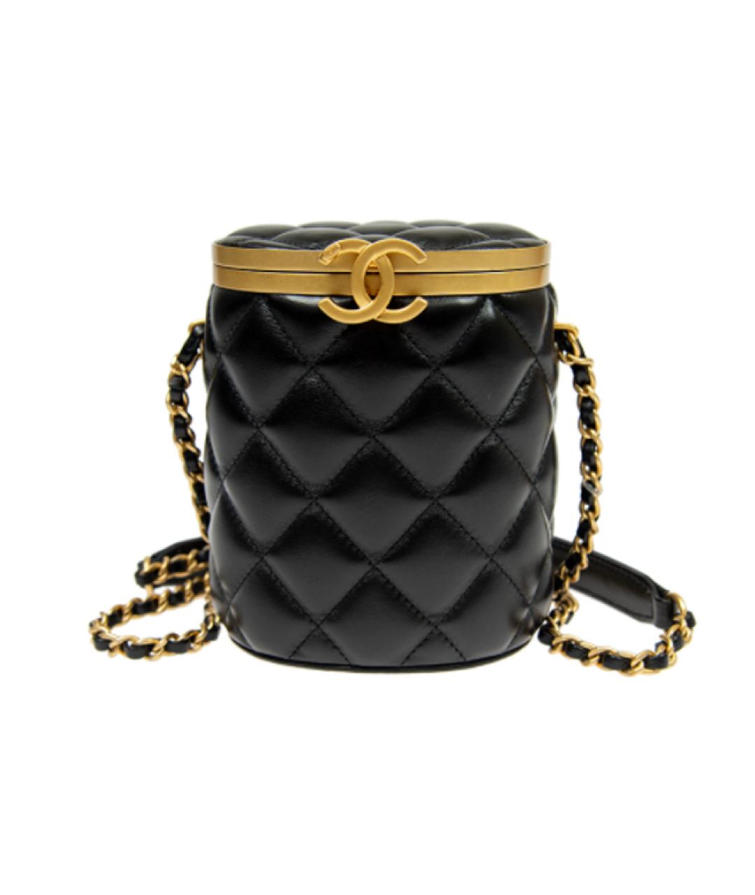 CHANEL Черная кожаная сумка через плечо, фото 6