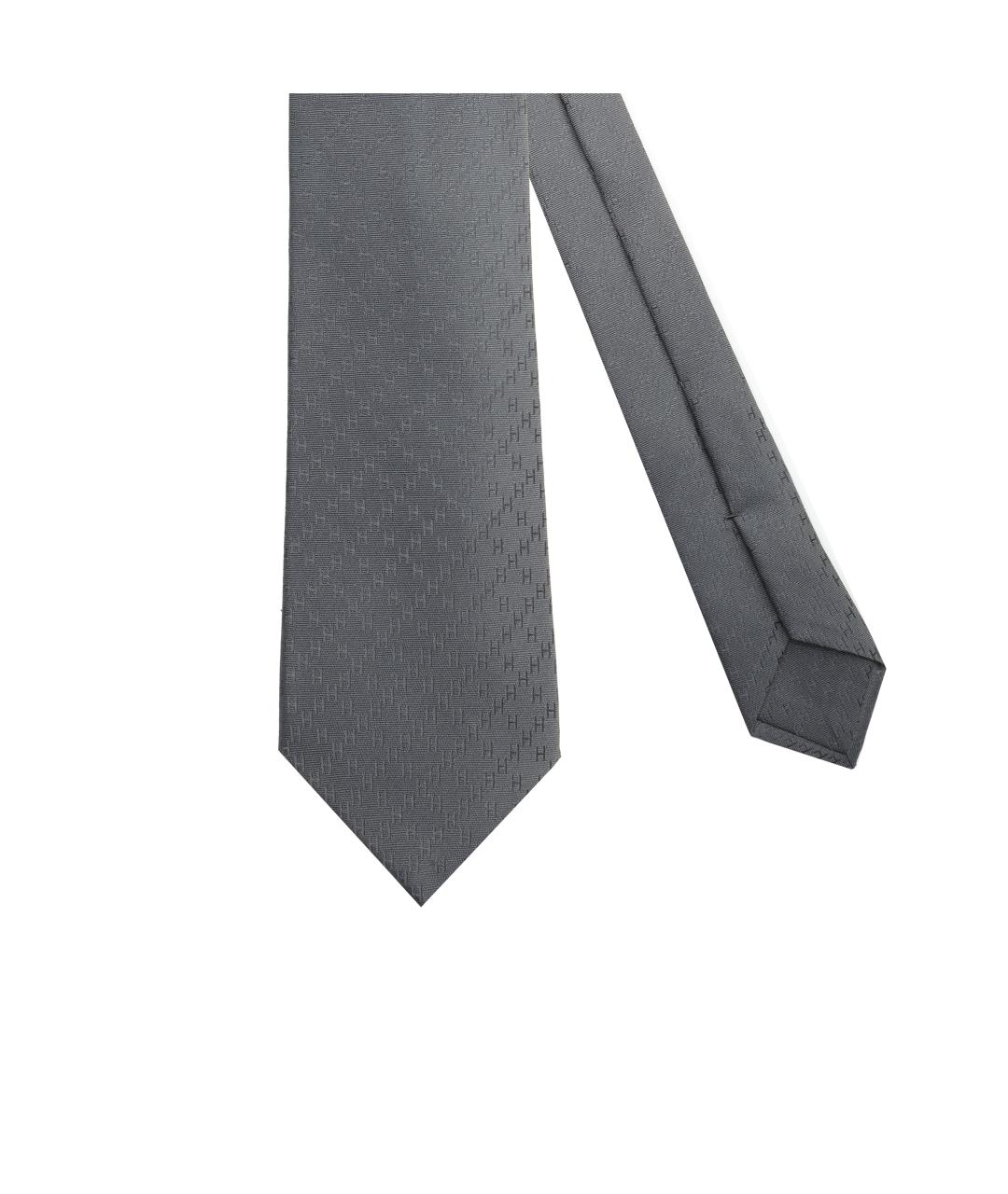 HERMES Серый галстук, фото 2