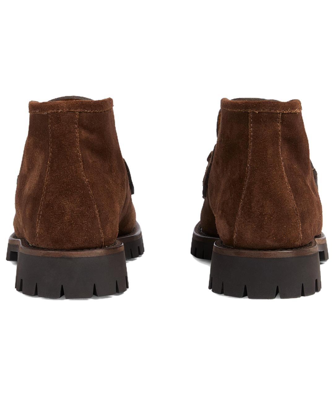 GUCCI Коричневые замшевые лоферы, фото 5