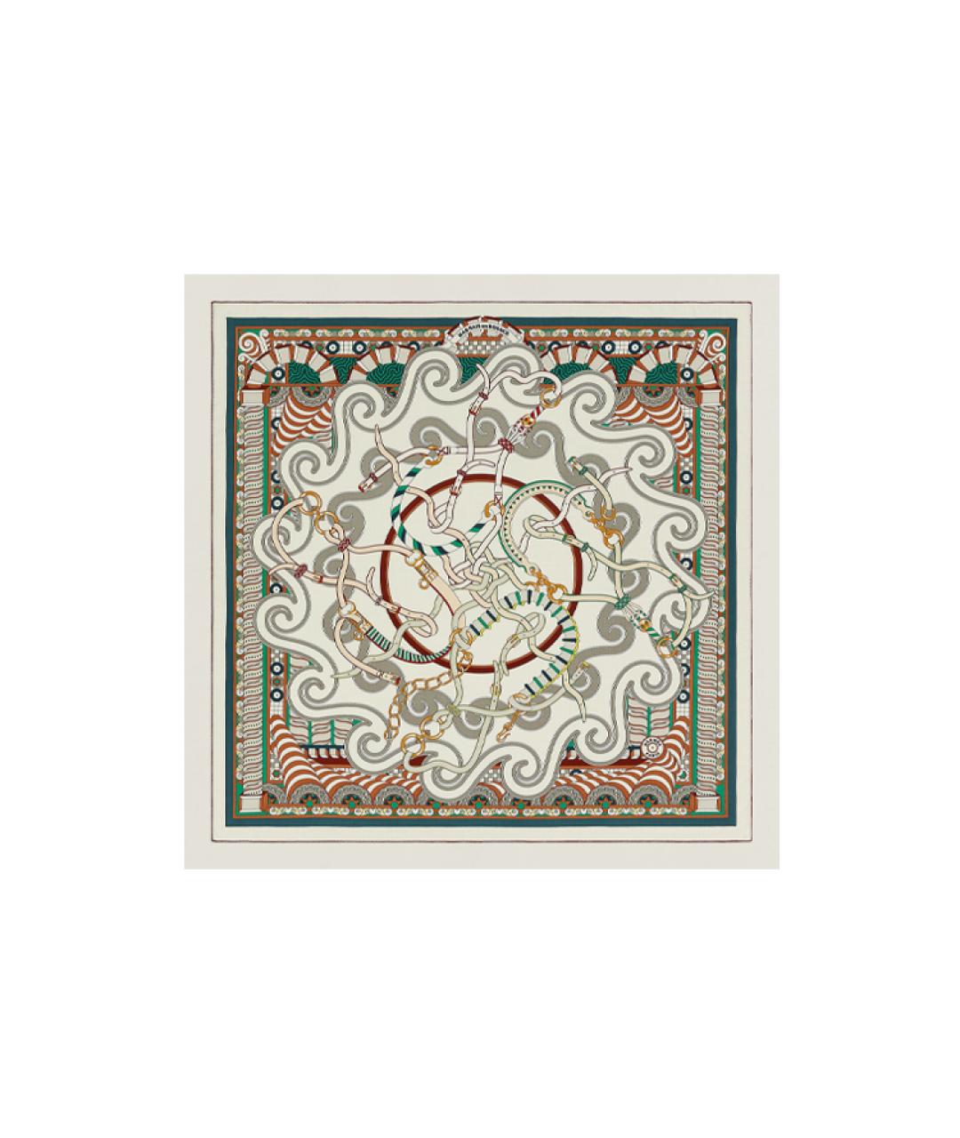 HERMES Мульти кашемировый платок, фото 1