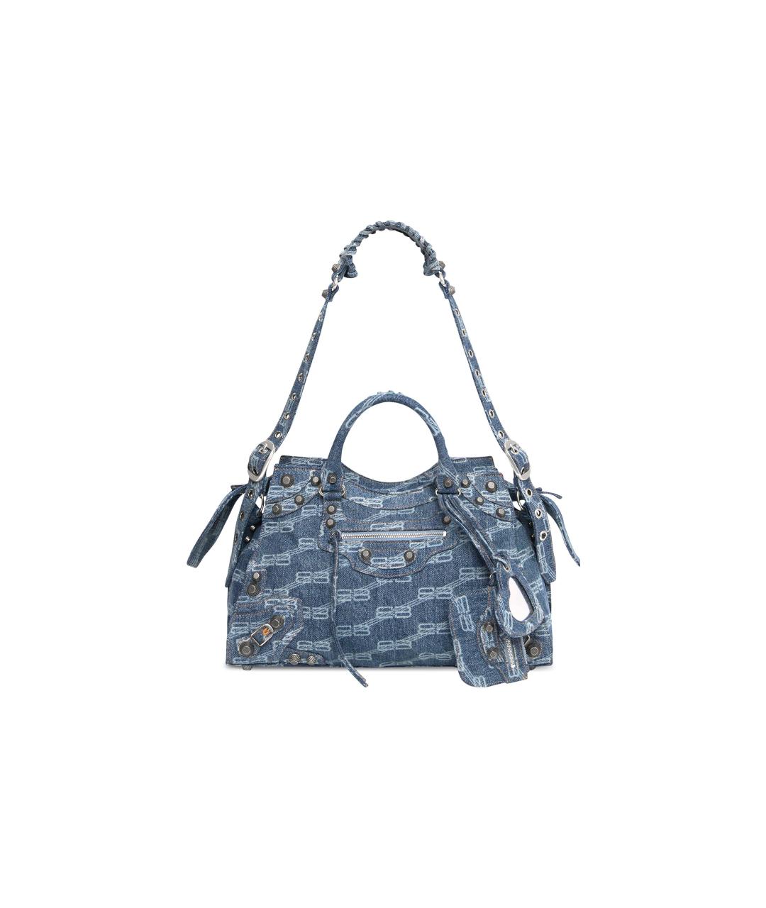 BALENCIAGA Синяя деним сумка через плечо, фото 5