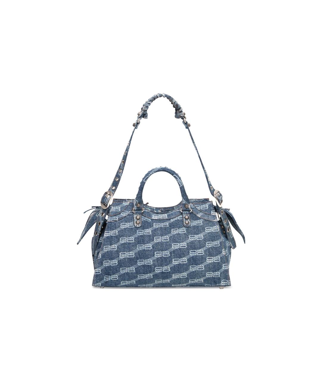 BALENCIAGA Синяя деним сумка через плечо, фото 3