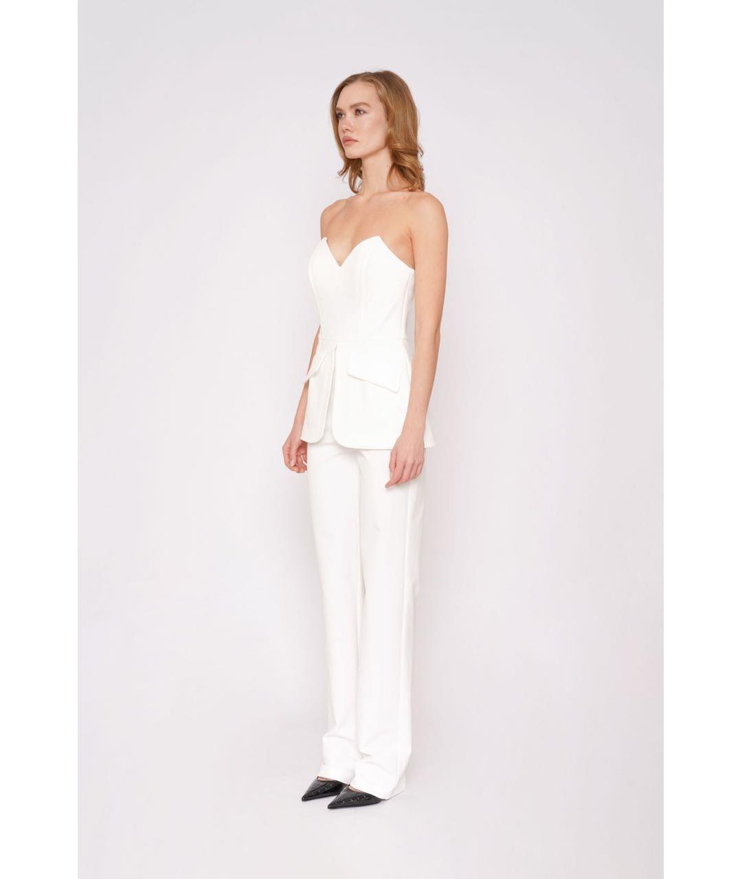 ELISABETTA FRANCHI Белый полиамидовый комбинезон, фото 3