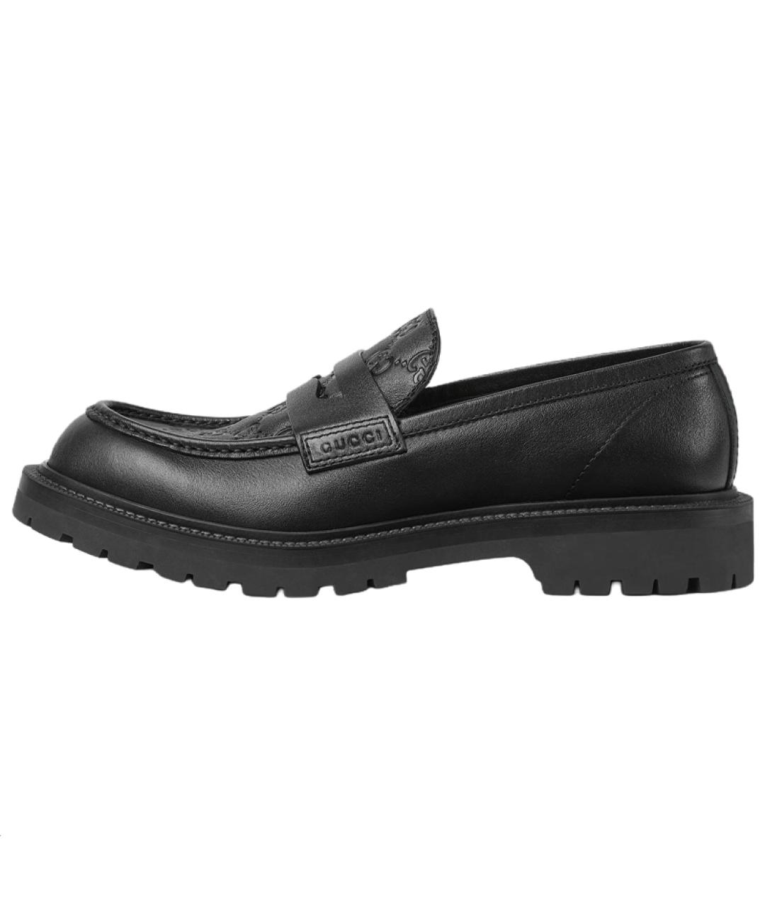 GUCCI Черные кожаные лоферы, фото 6
