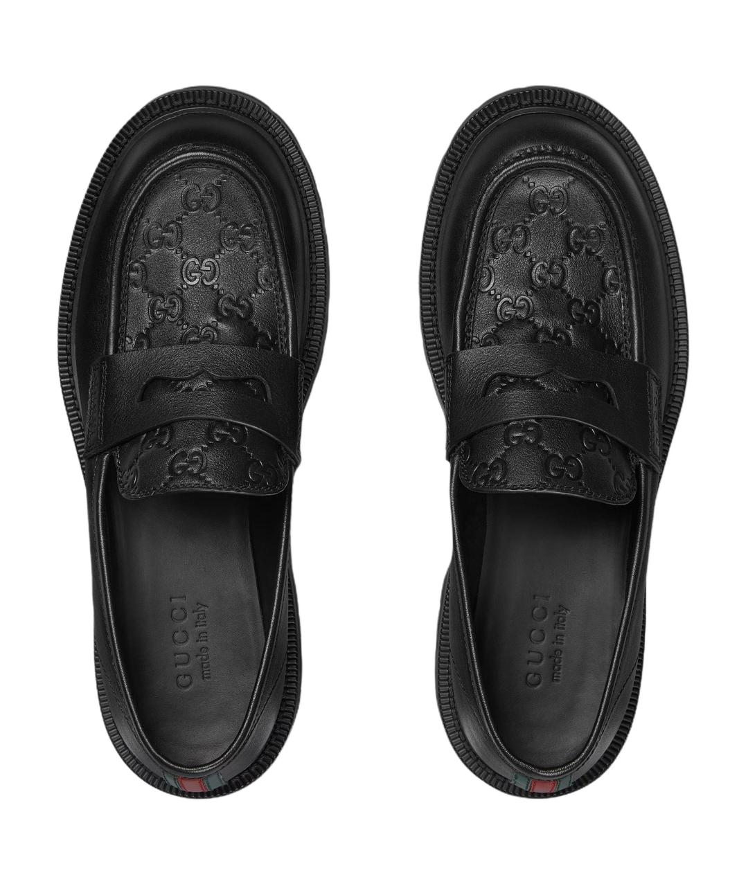 GUCCI Черные кожаные лоферы, фото 3