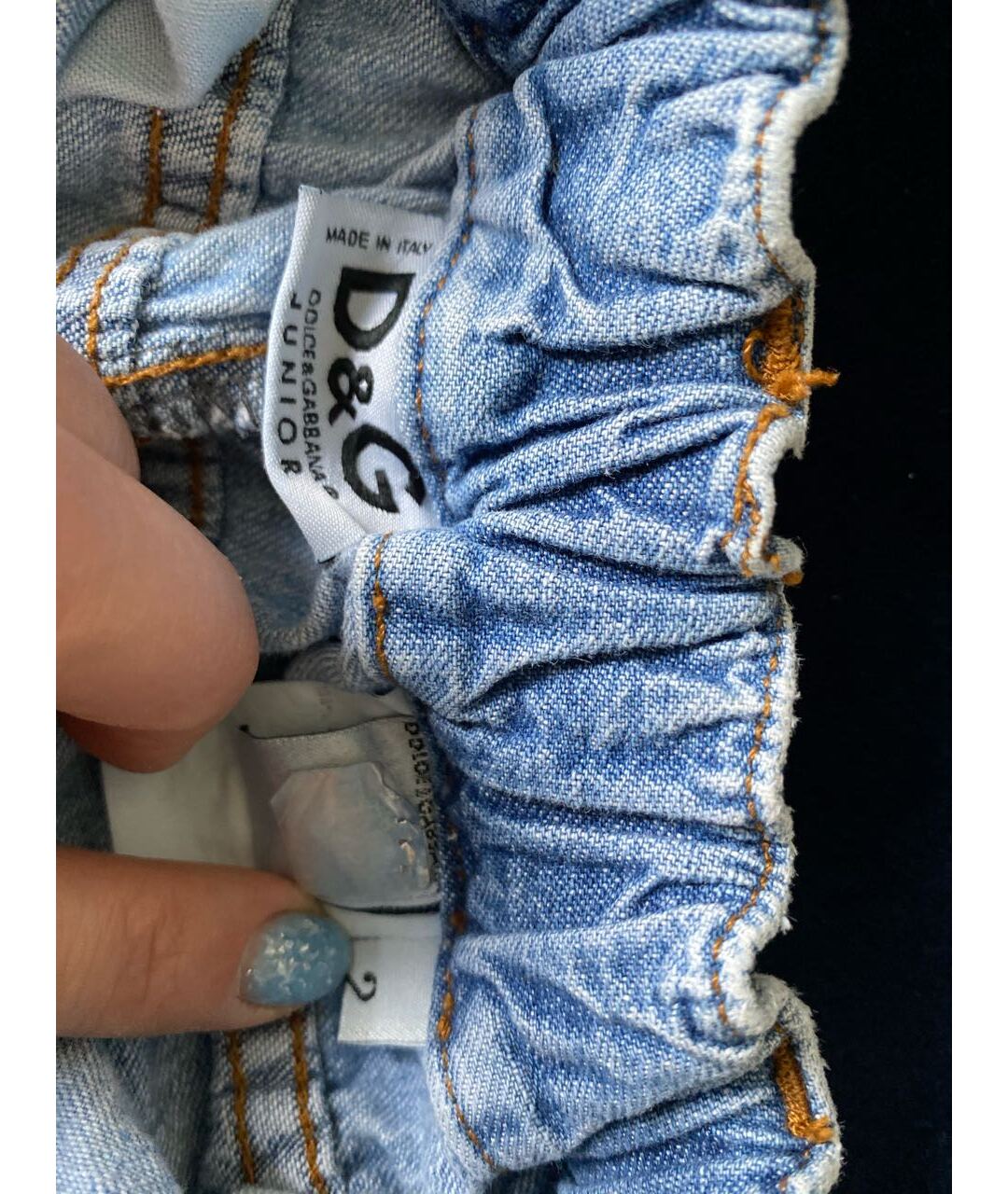 BABY DIOR Голубые хлопковые джинсы, фото 3