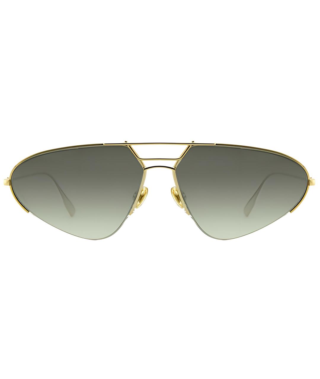CHRISTIAN DIOR Золотые металлические солнцезащитные очки, фото 2