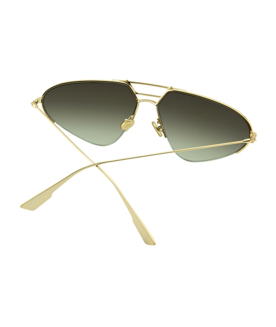 CHRISTIAN DIOR Золотые металлические солнцезащитные очки, фото 4