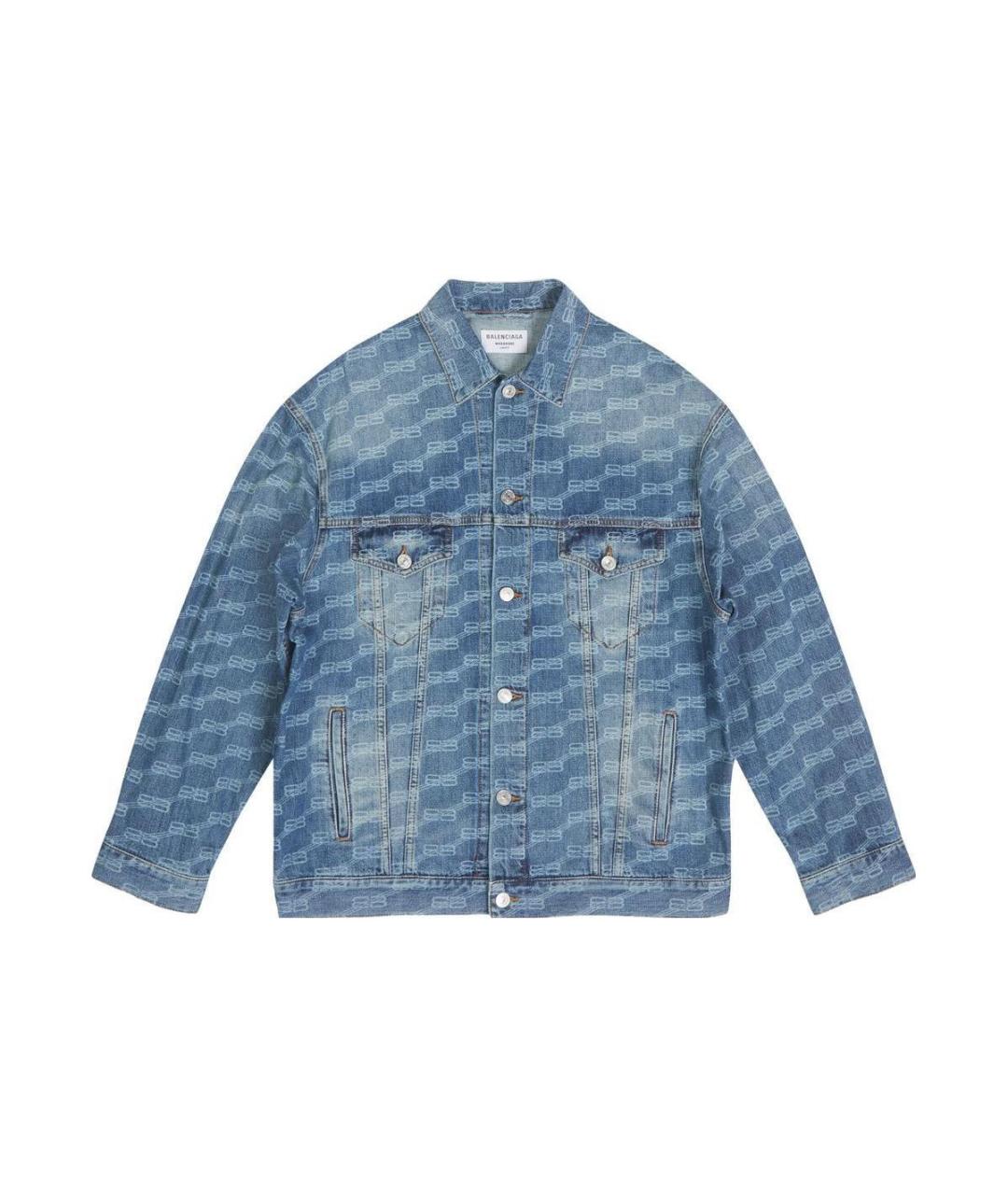 BALENCIAGA Синяя деним куртка, фото 3