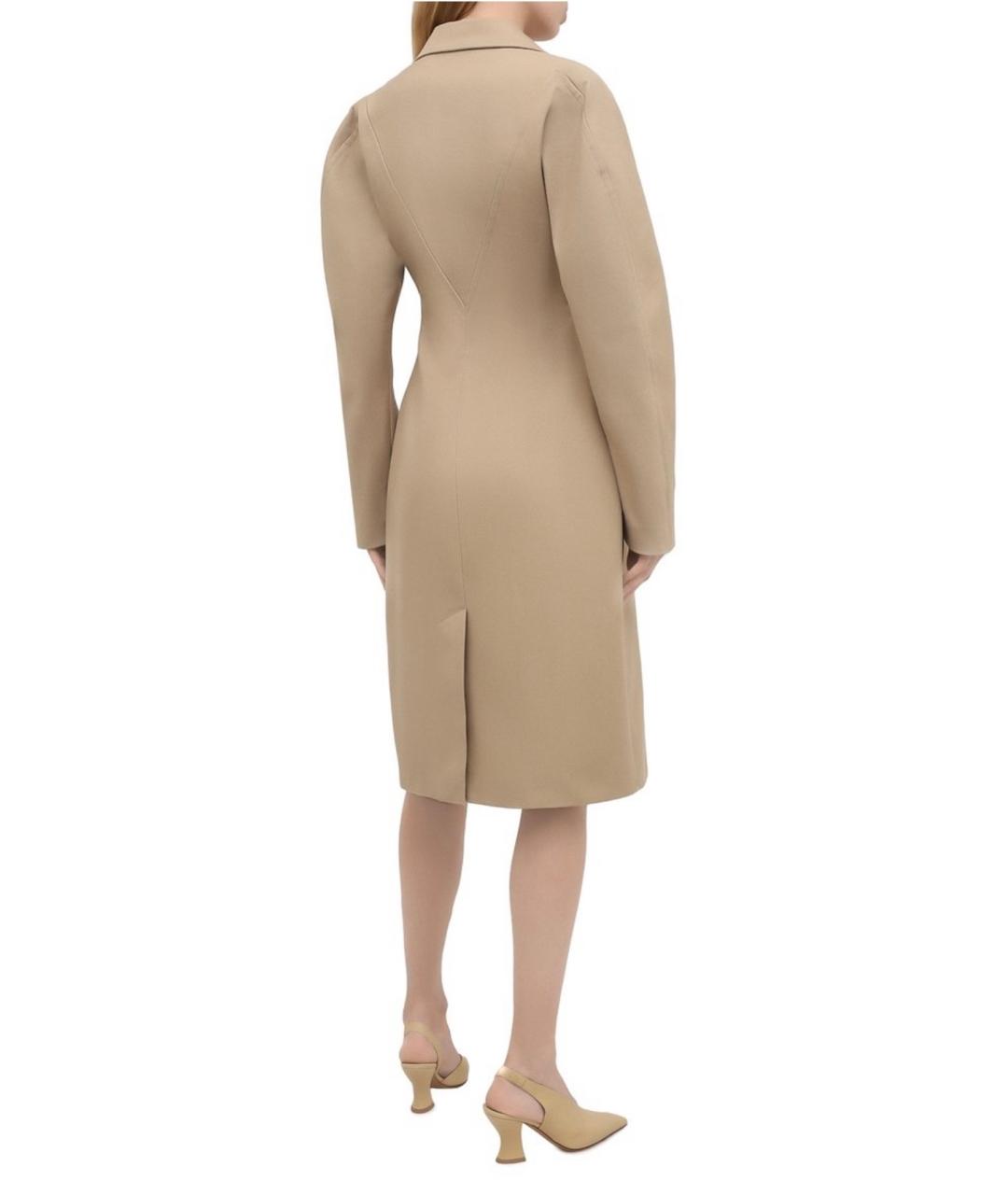 BOTTEGA VENETA Бежевое хлопковое пальто, фото 2