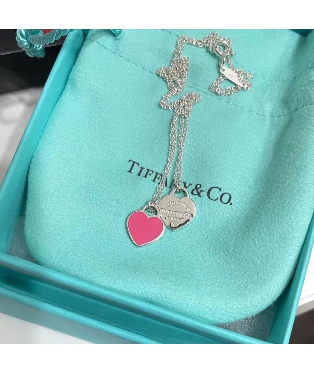 TIFFANY&CO Розовый серебряный кулон, фото 7