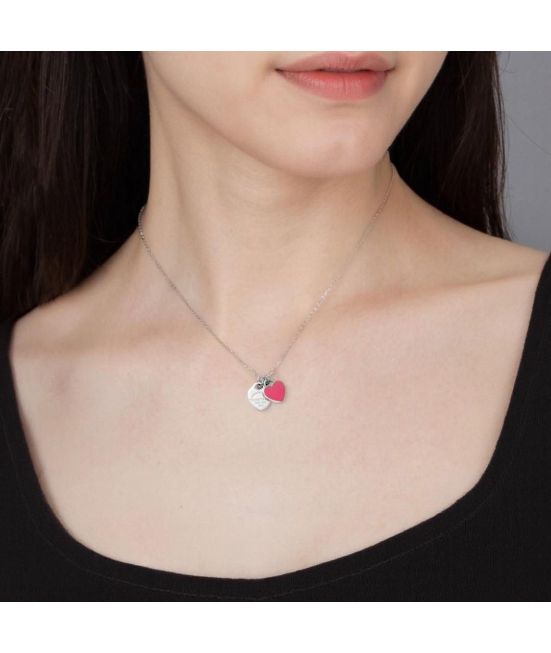 TIFFANY&CO Розовый серебряный кулон, фото 6