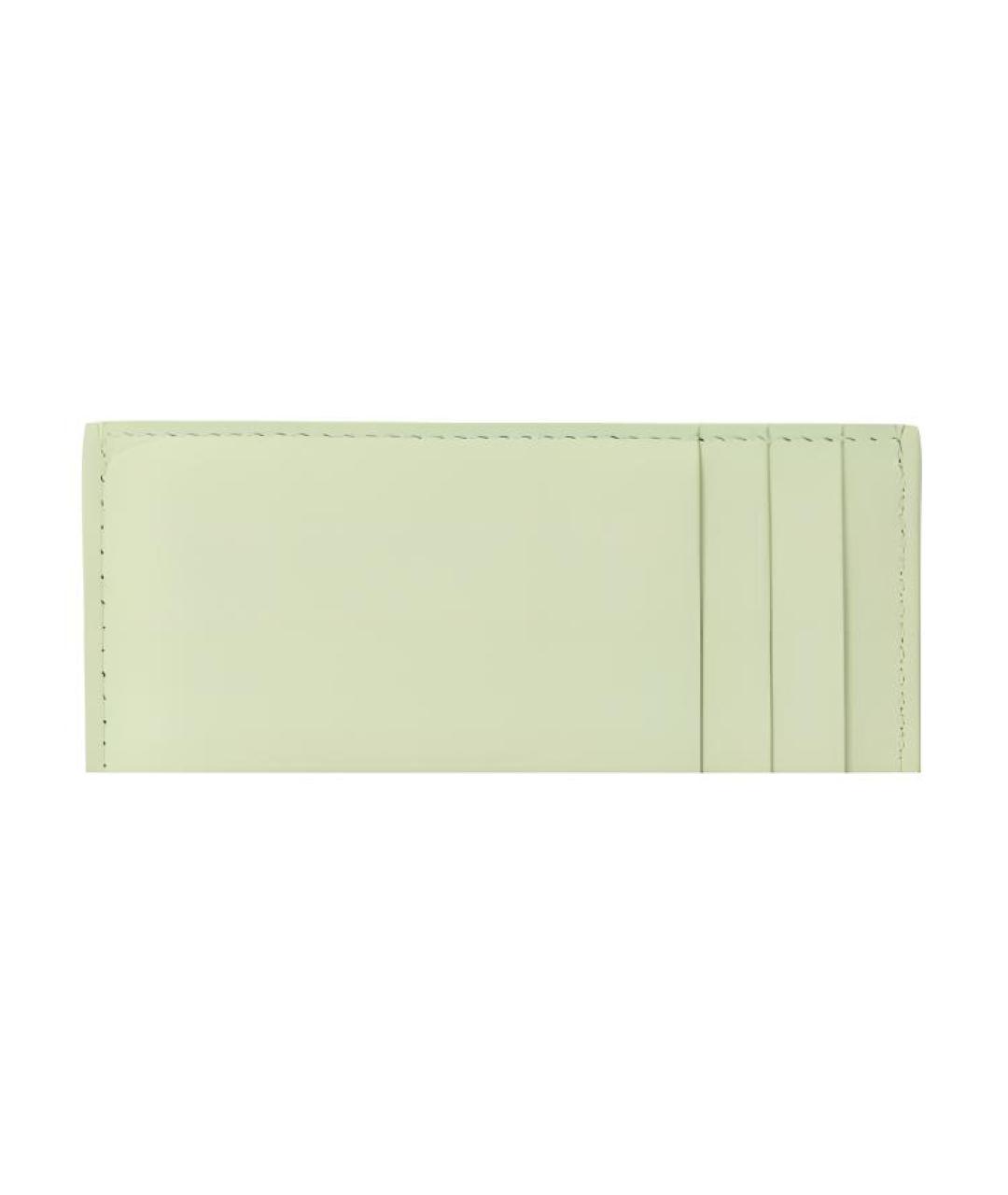 BOTTEGA VENETA Желтый кожаный кардхолдер, фото 5