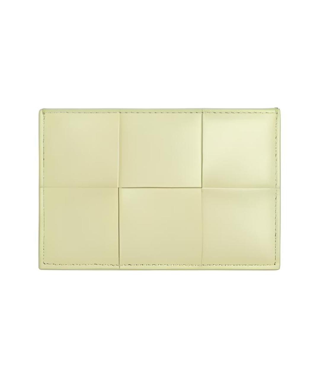 BOTTEGA VENETA Желтый кожаный кардхолдер, фото 1