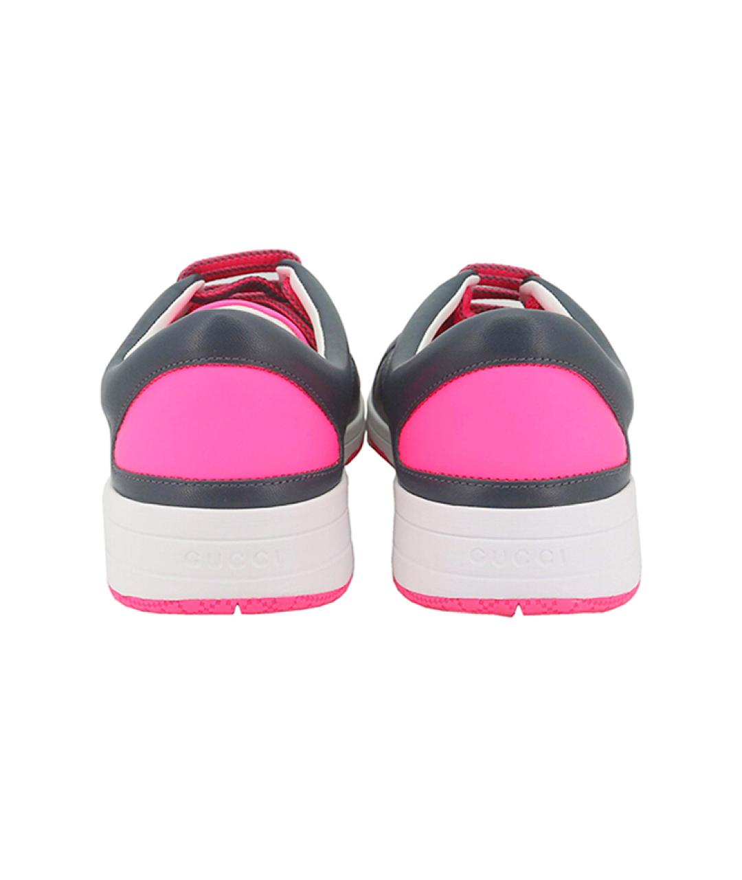 GUCCI Зеленые кожаные низкие кроссовки / кеды, фото 3