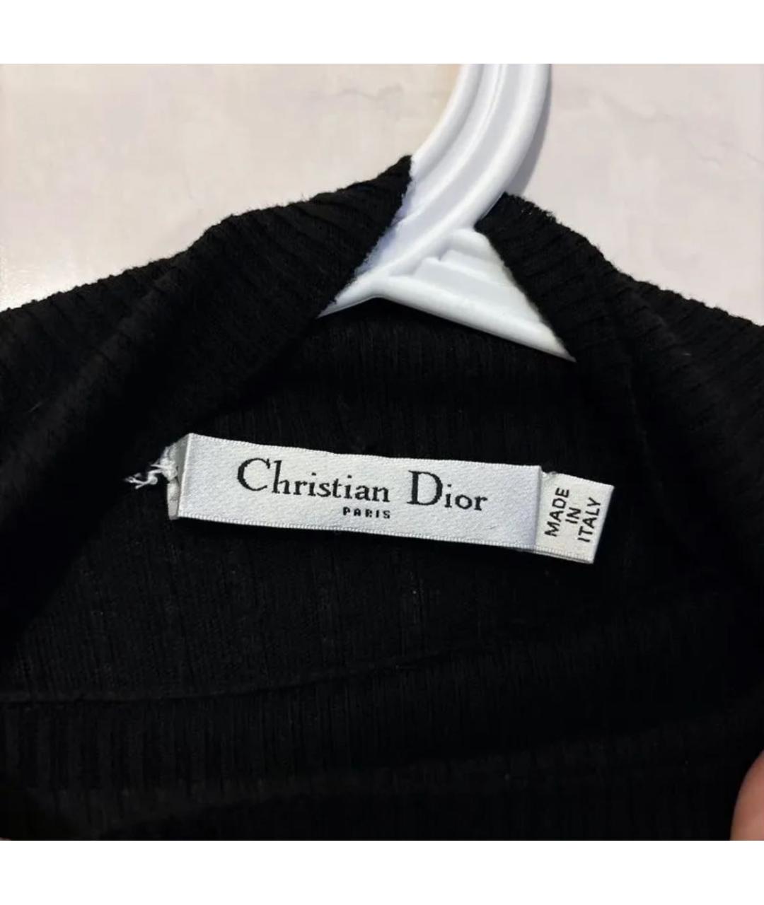 CHRISTIAN DIOR Черная вискозная водолазка, фото 7