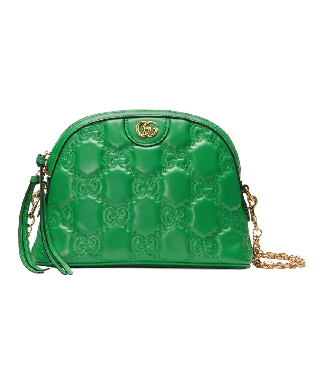 GUCCI Зеленая кожаная сумка через плечо, фото 1