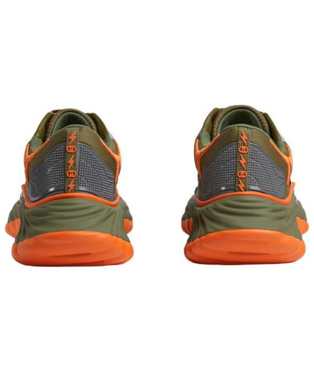 GUCCI Зеленые синтетические низкие кроссовки / кеды, фото 5