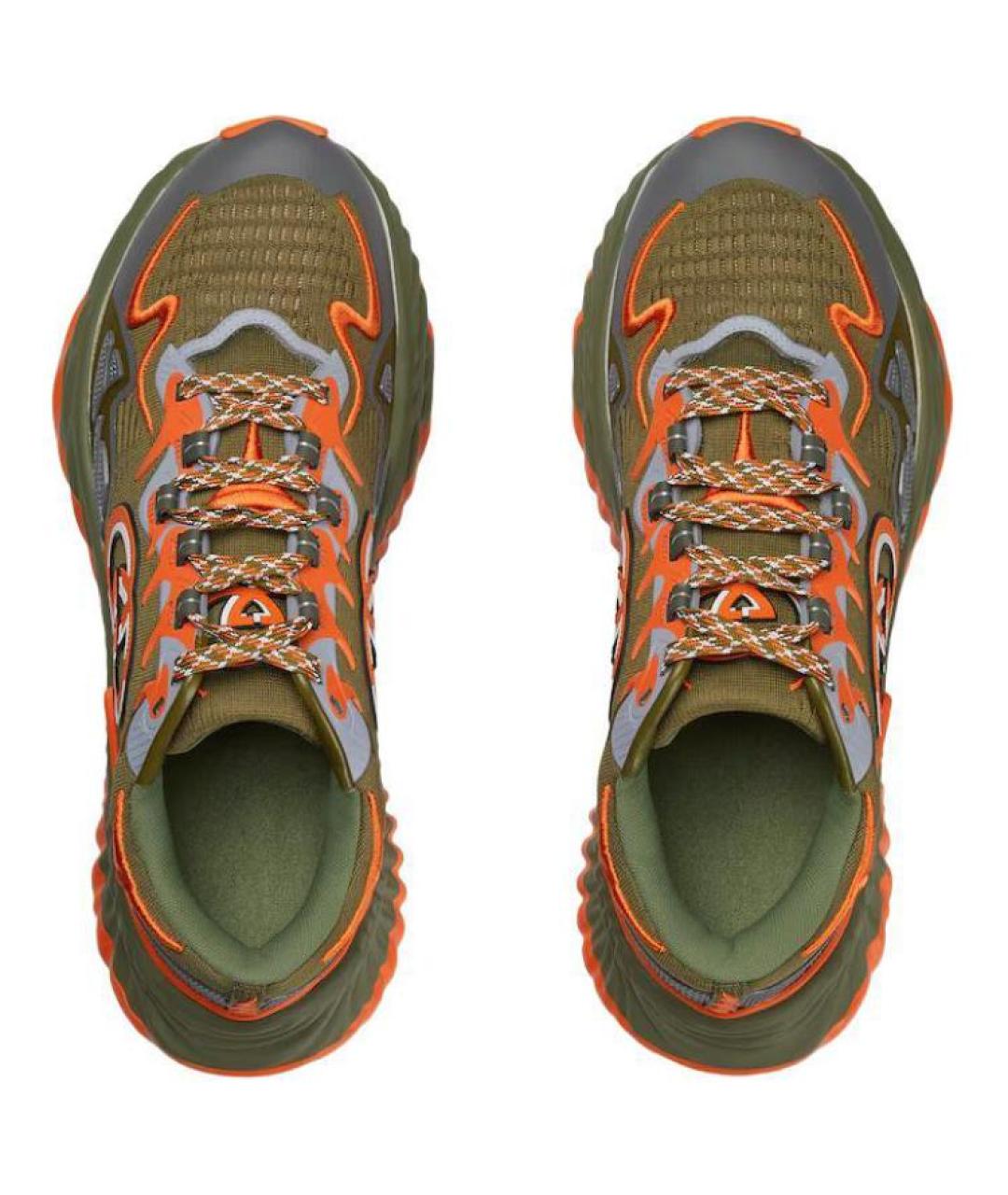 GUCCI Зеленые синтетические низкие кроссовки / кеды, фото 4