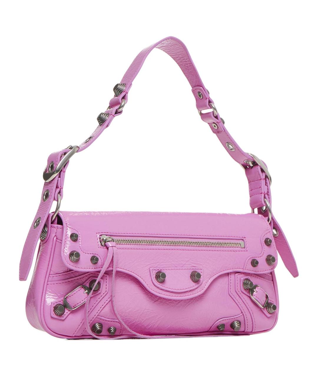 BALENCIAGA Розовая кожаная сумка через плечо, фото 2