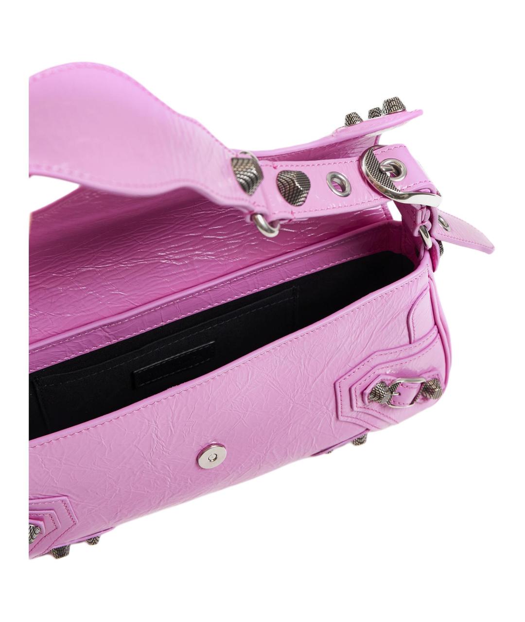 BALENCIAGA Розовая кожаная сумка через плечо, фото 5