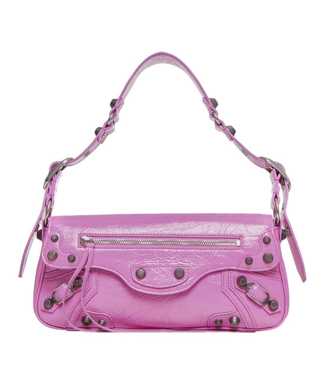 BALENCIAGA Розовая кожаная сумка через плечо, фото 1
