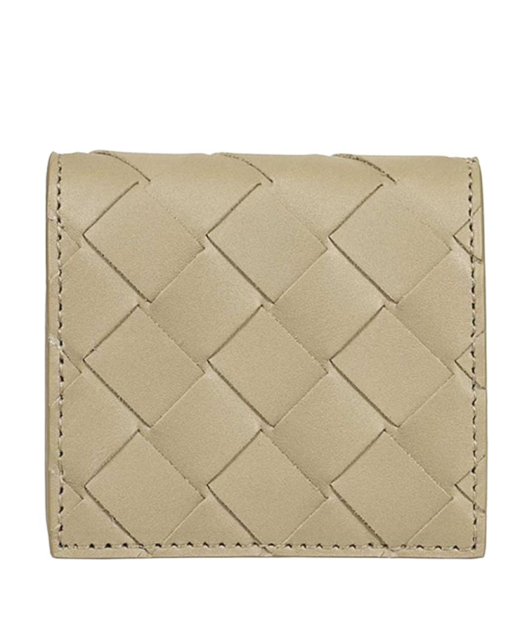 BOTTEGA VENETA Хаки кожаный кошелек, фото 1