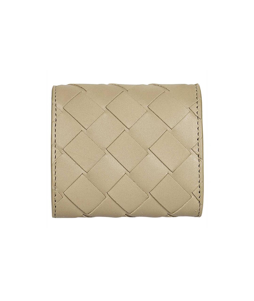 BOTTEGA VENETA Хаки кожаный кошелек, фото 2