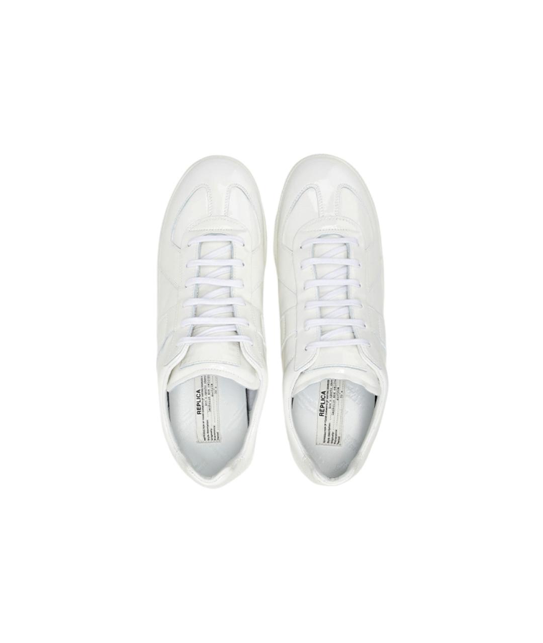 MAISON MARGIELA Кожаные низкие кроссовки / кеды, фото 4