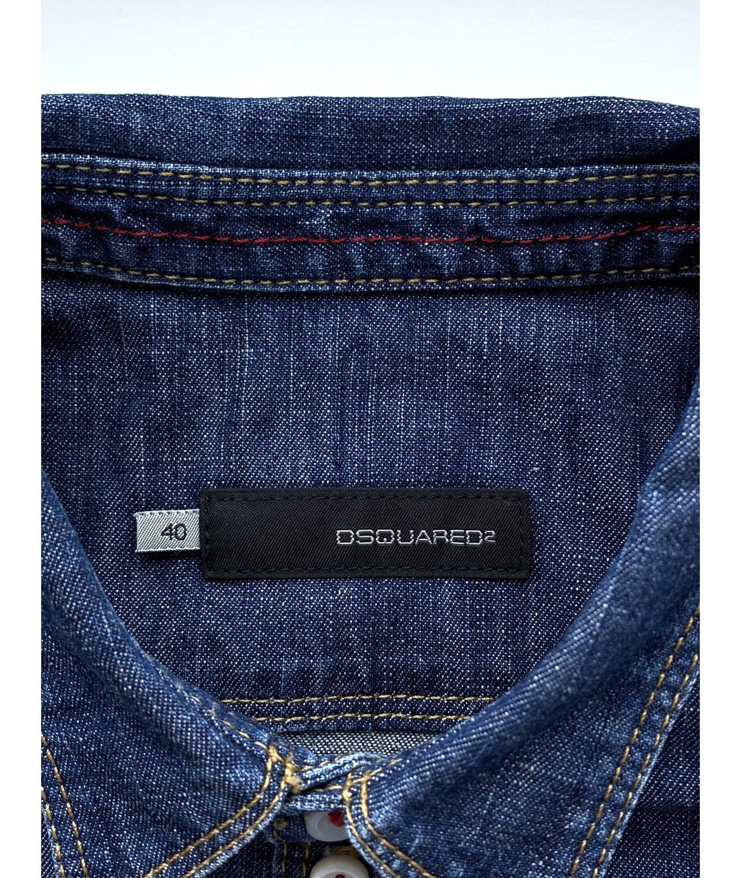 DSQUARED2 Темно-синее деним повседневное платье, фото 4