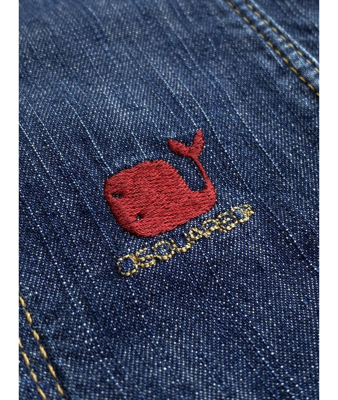 DSQUARED2 Темно-синее деним повседневное платье, фото 5