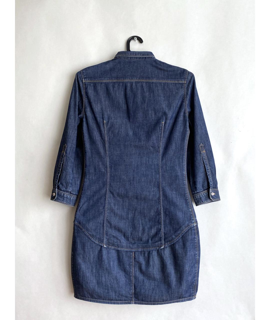 DSQUARED2 Темно-синее деним повседневное платье, фото 2