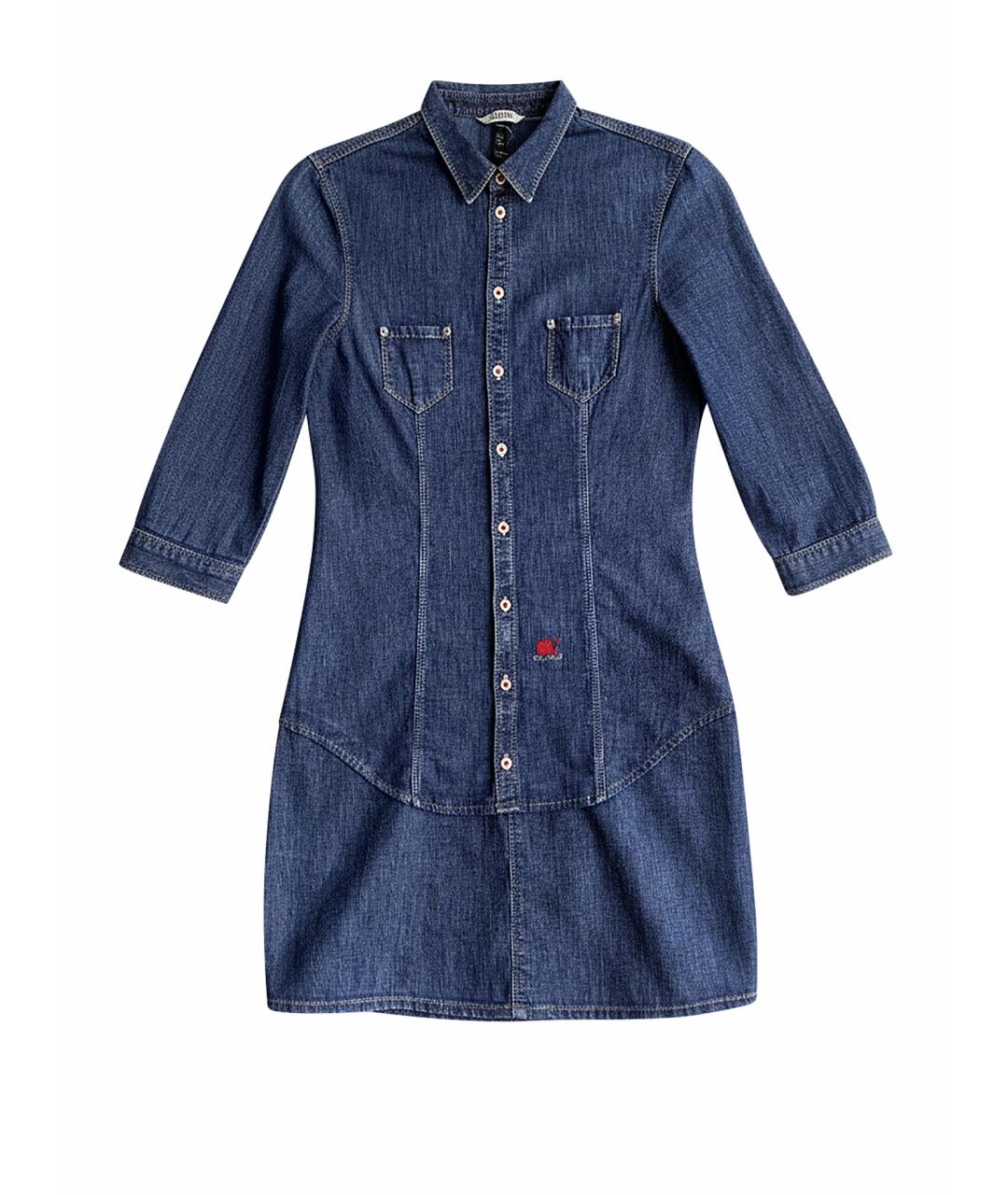 DSQUARED2 Темно-синее деним повседневное платье, фото 1