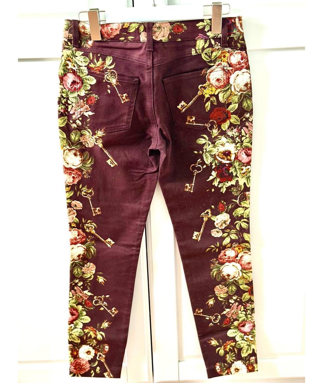 DOLCE&GABBANA Бордовые хлопковые джинсы слим, фото 3