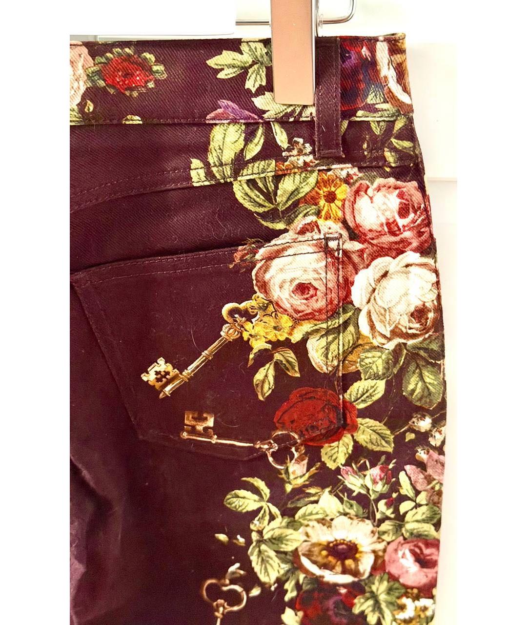 DOLCE&GABBANA Бордовые хлопковые джинсы слим, фото 4