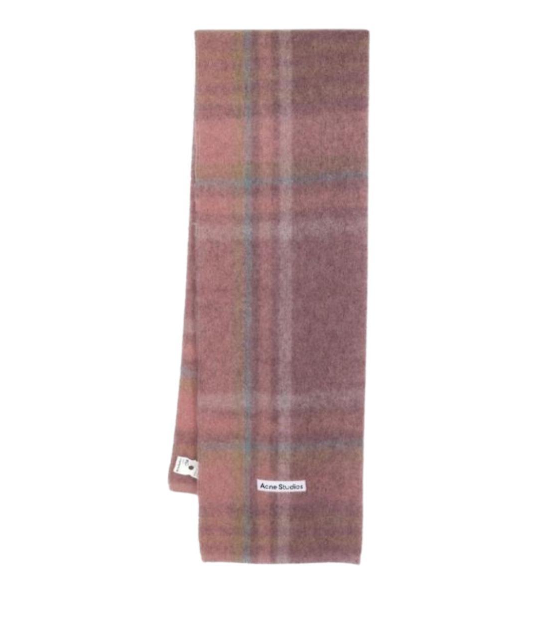 ACNE STUDIOS Розовый шерстяной шарф, фото 2