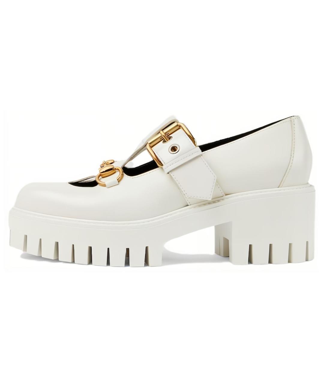 GUCCI Белые лоферы, фото 2