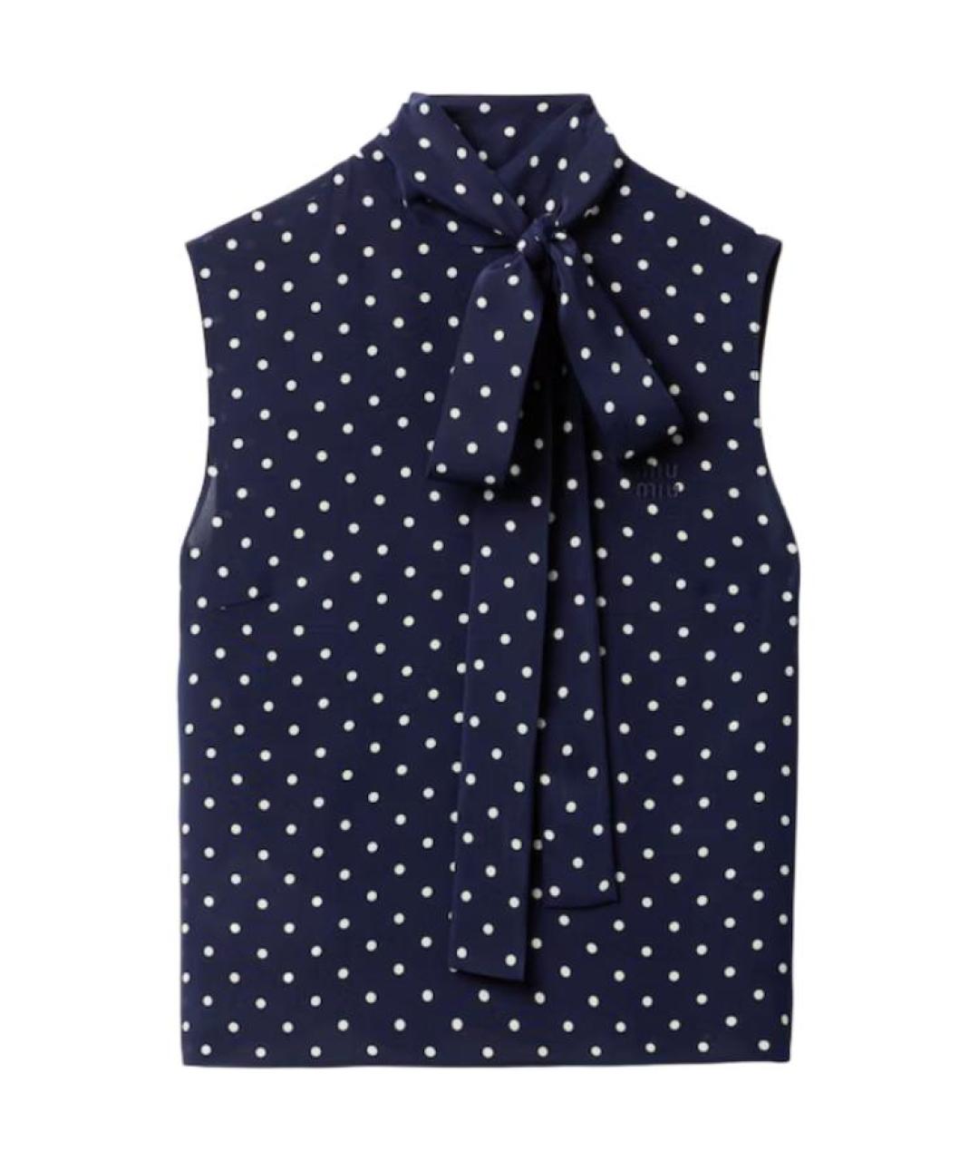 MIU MIU Темно-синяя рубашка, фото 1