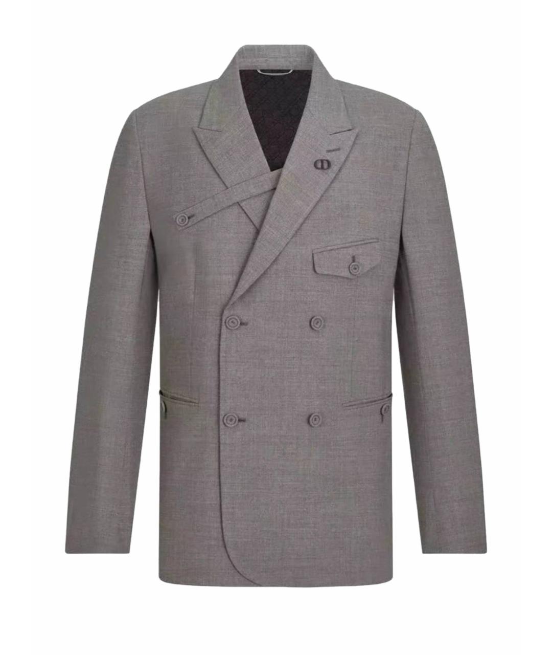 CHRISTIAN DIOR Серый пиджак, фото 1