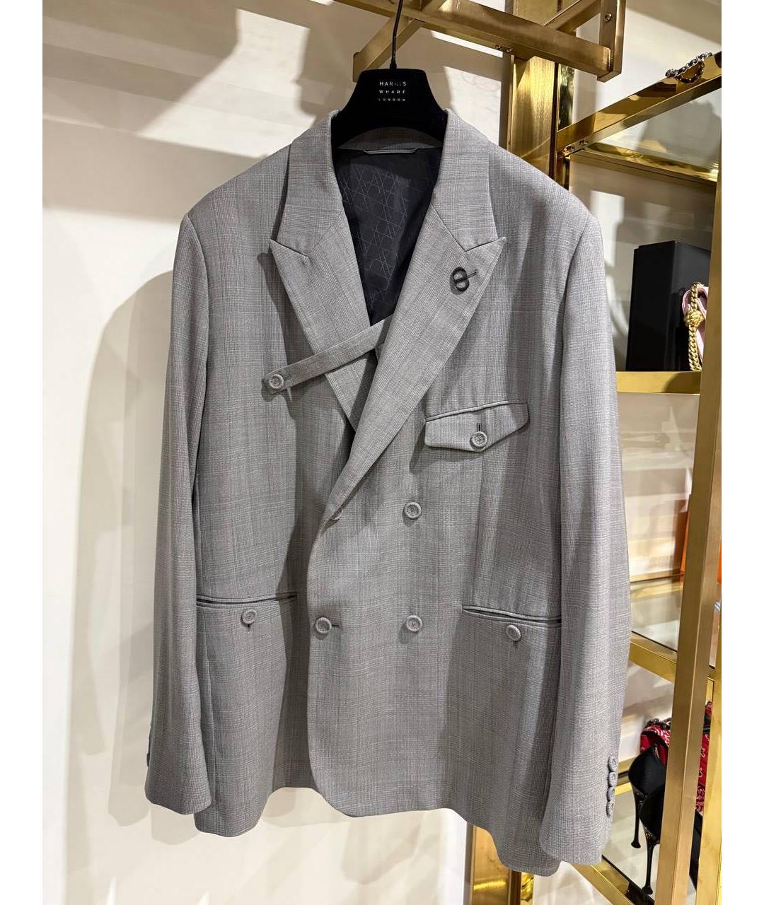 CHRISTIAN DIOR Серый пиджак, фото 2