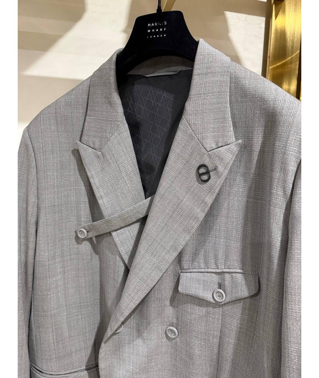 CHRISTIAN DIOR Серый пиджак, фото 3