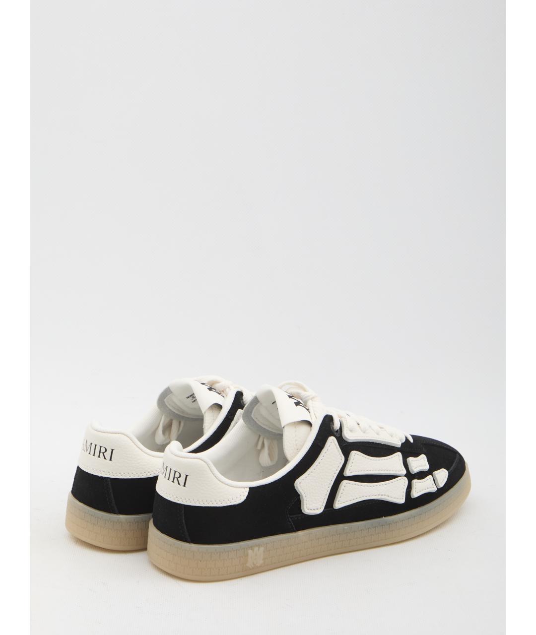 AMIRI Черные кожаные низкие кроссовки / кеды, фото 3