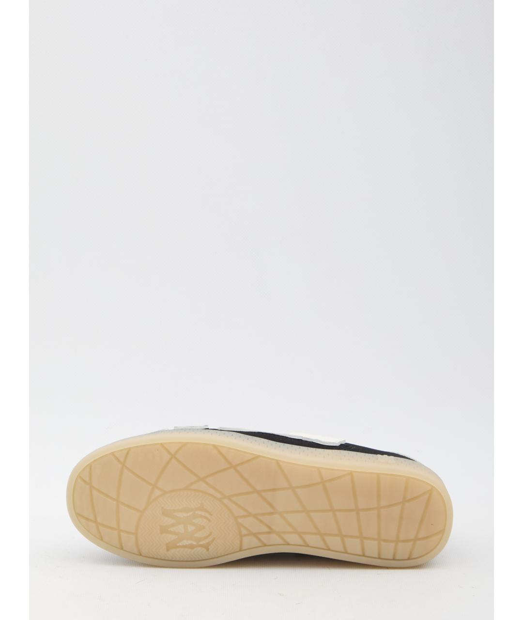 AMIRI Черные кожаные низкие кроссовки / кеды, фото 4