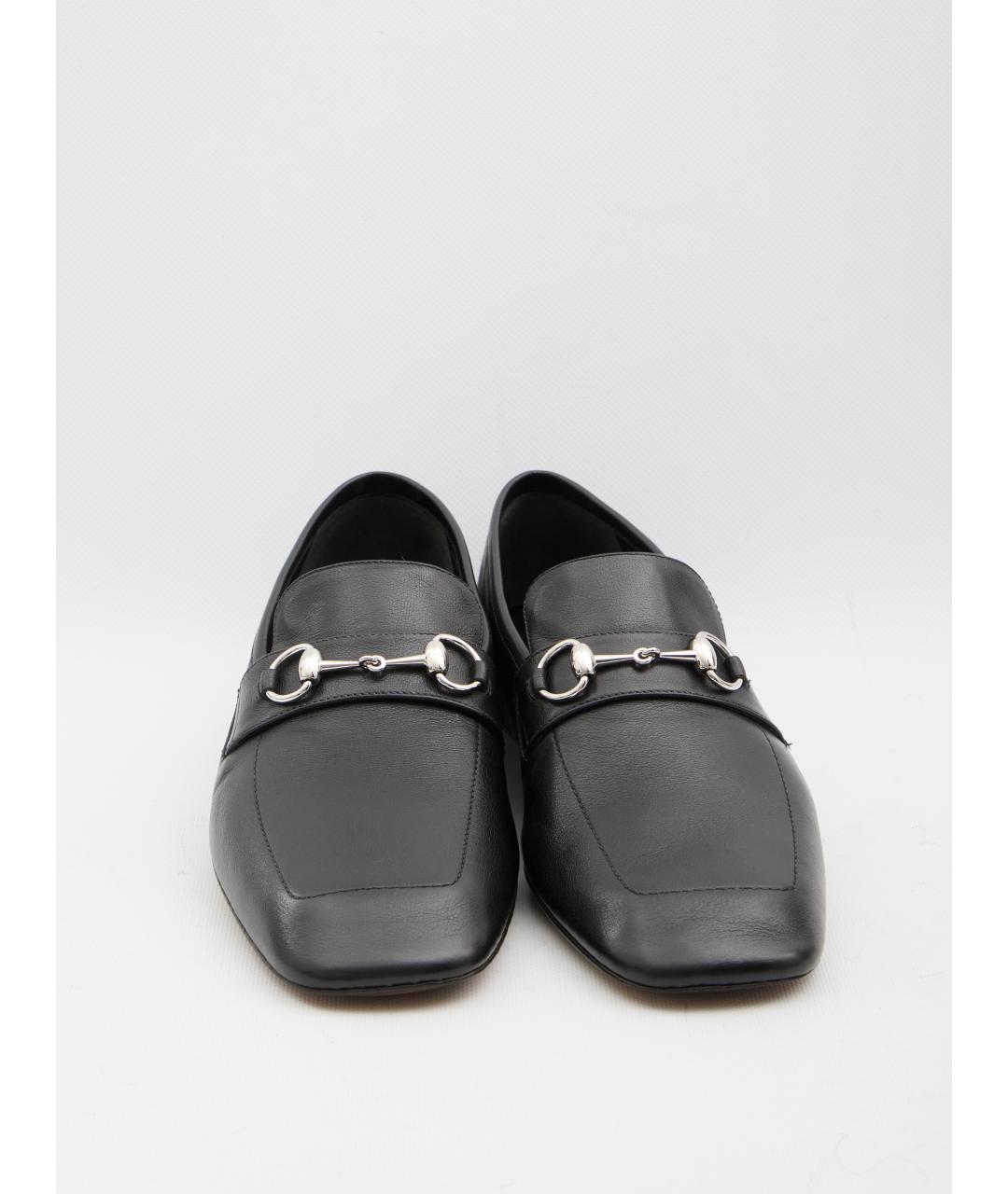 GUCCI Черные кожаные лоферы, фото 5