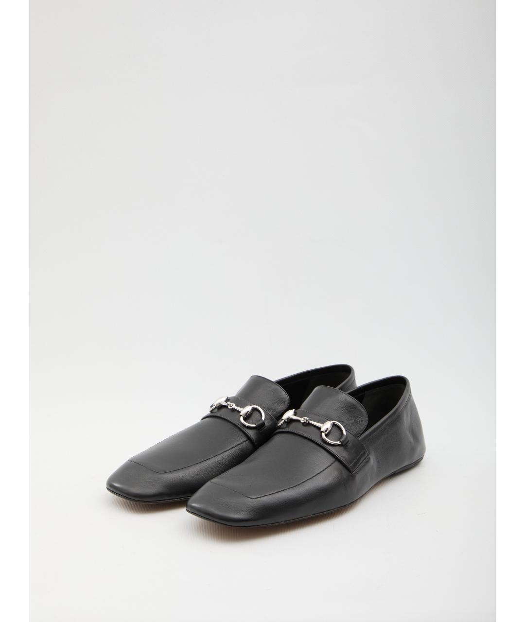 GUCCI Черные кожаные лоферы, фото 2