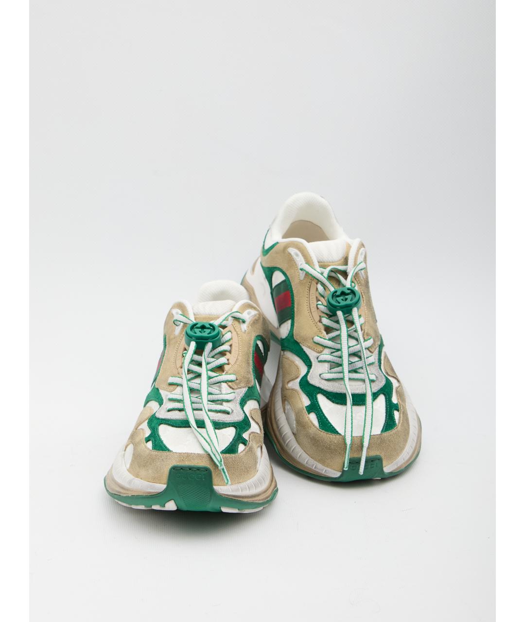 GUCCI Кожаные низкие кроссовки / кеды, фото 5