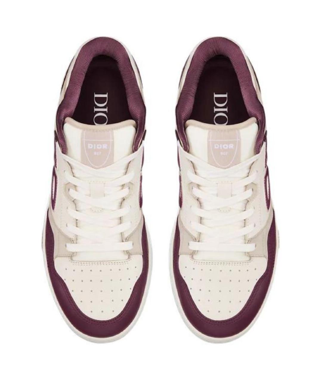 CHRISTIAN DIOR Фиолетовые кожаные низкие кроссовки / кеды, фото 4