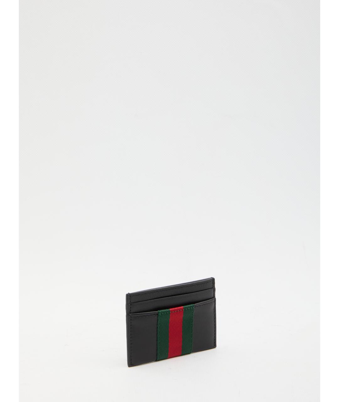 GUCCI Черный кожаный кардхолдер, фото 2