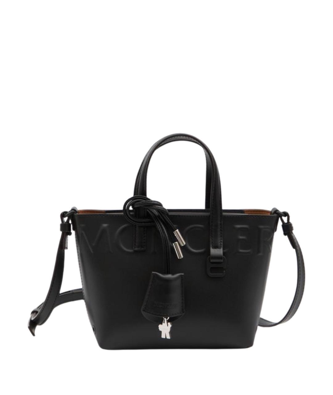 MONCLER Черная кожаная сумка через плечо, фото 1