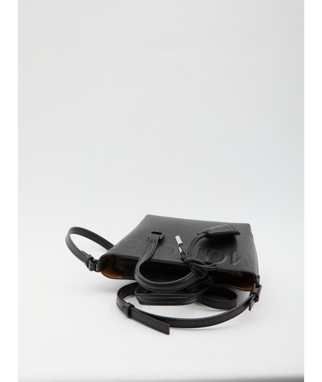 MONCLER Черная кожаная сумка через плечо, фото 4